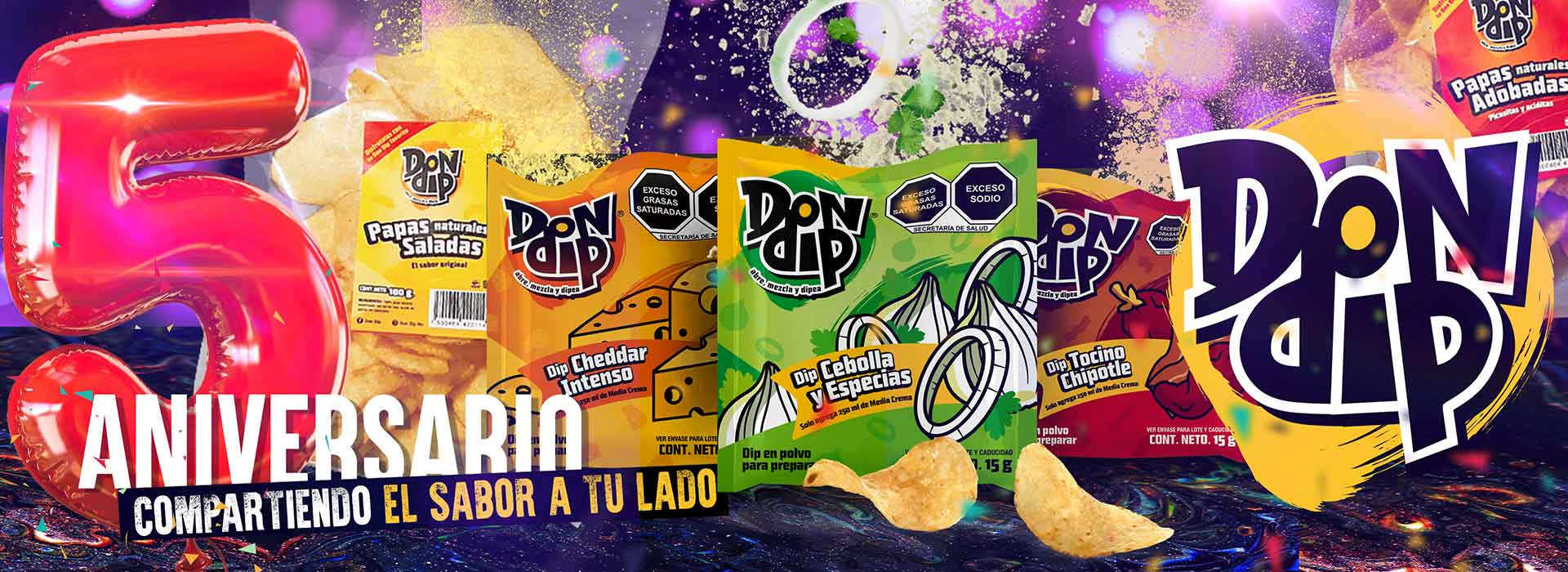 banner 5 años de Don dip